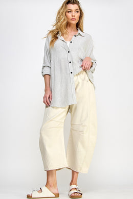 Lila Button Down