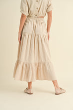 Load image into Gallery viewer, Arysia Tiered Linen Maxi Skirt