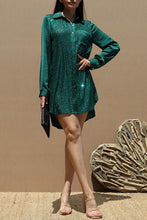 Load image into Gallery viewer, Esmeralda Sequin Shirt Dress