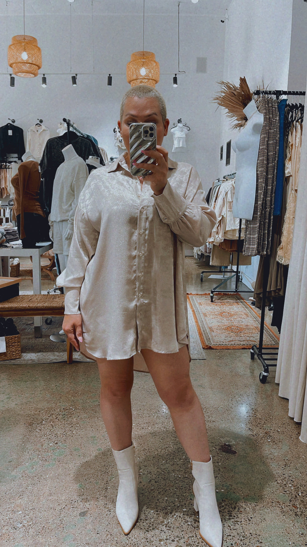 Luxe Life Oversized Shirt Dress By Sage The Label