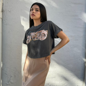 Motorcycle Cropped Tee By Girl Dangerous
