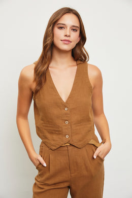 Savey Linen Vest