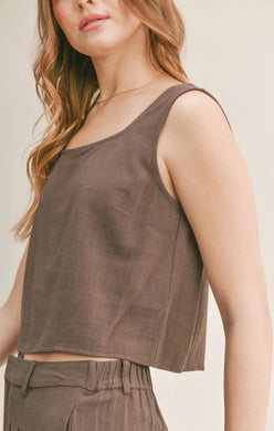 Roadtrip Linen Tank By Sadie & Sage