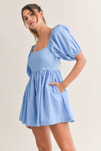 Load image into Gallery viewer, Blue Babydoll Romper