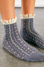 Load image into Gallery viewer, Rosebud Waffle Knit Ankle Socks By Free People