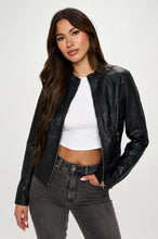 Load image into Gallery viewer, Classic Faux Leather Jacket