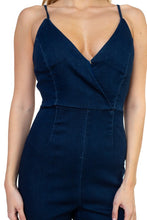 Load image into Gallery viewer, Bali Stretch Denim Jumpsuit