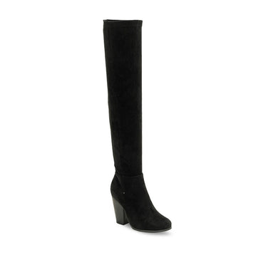 Pretty In Thigh High Boots (Black Suede)