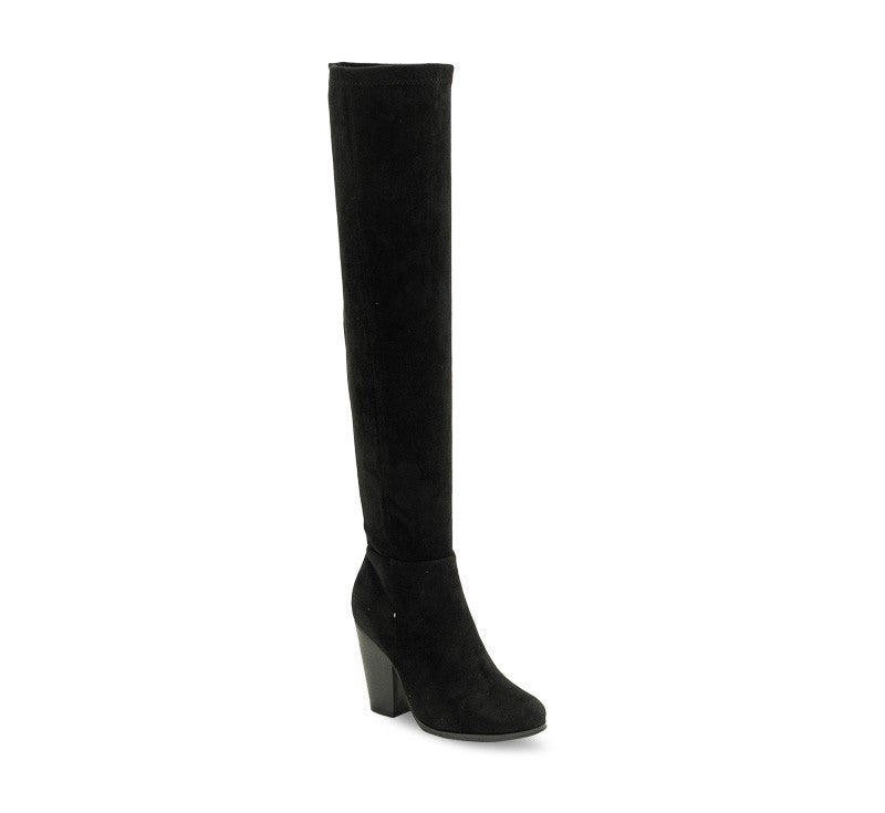 Pretty In Thigh High Boots (Black Suede)