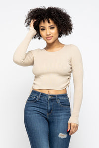 High Standards Crop Top (Stone)