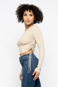 High Standards Crop Top (Stone)