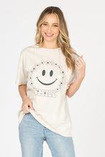 Load image into Gallery viewer, Happy Face Oversized Graphic Tee