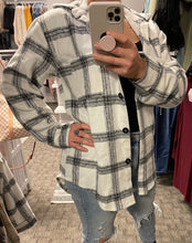 Load image into Gallery viewer, Always A Mood Flannel (Black/White)